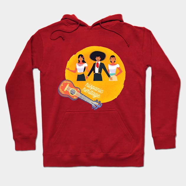 Music celebrations - Hispanic Heritage Hoodie by O.M design